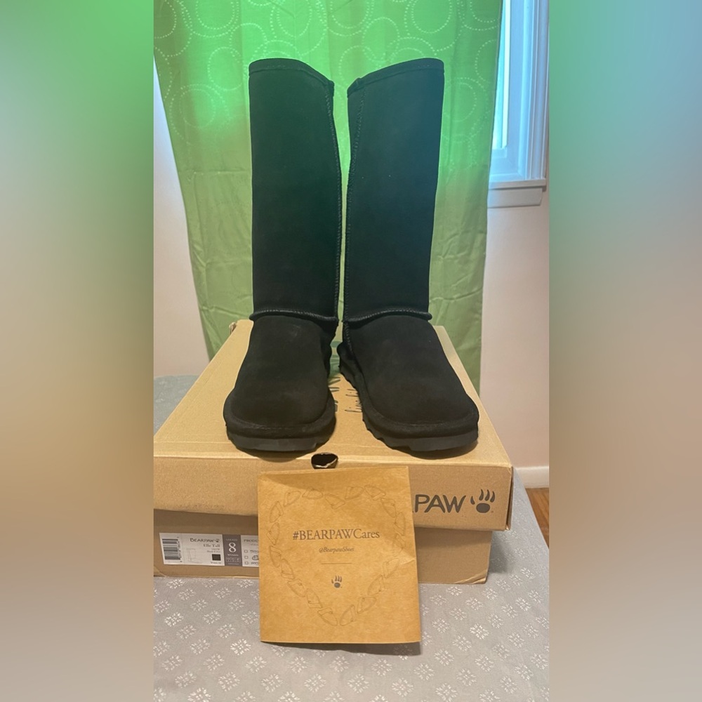 Brand New!!! BEARPAW winter tall boots size 8 black